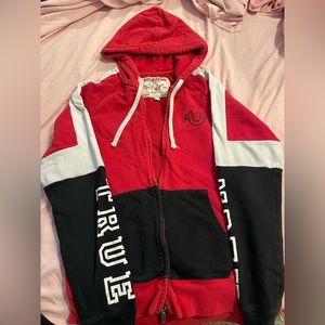 True Religion Zipped hoodie sweatshirt.